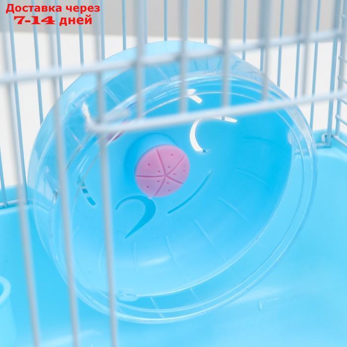 Клетка для мелких грызунов "Пижон", с наполнением, 23 х 17 х 45 см, голубая - фото 8 - id-p227121181