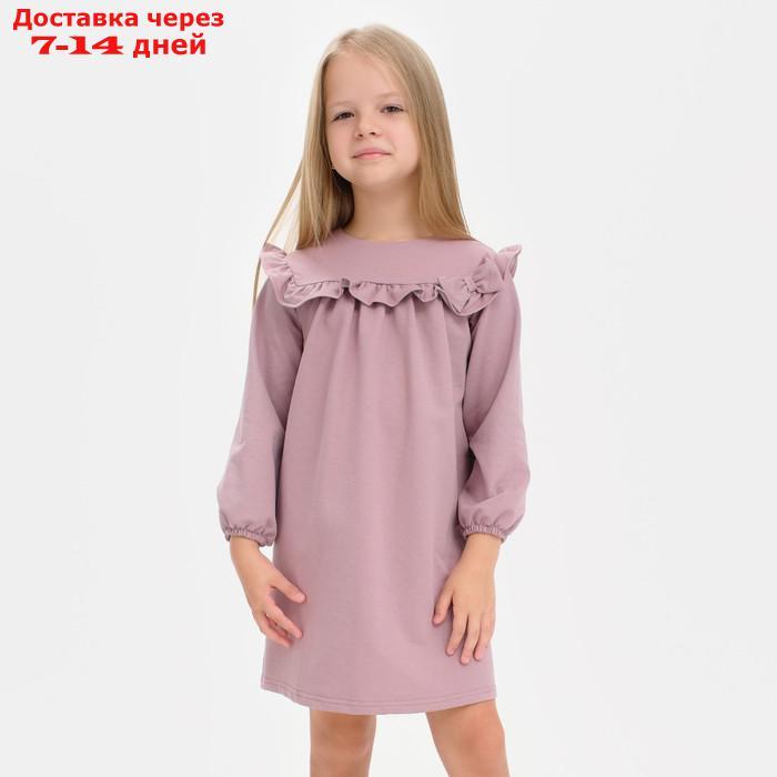 Платье для девочки с рюшей KAFTAN "Basic line", размер 30 (98-104), цвет сиреневый - фото 1 - id-p227117424