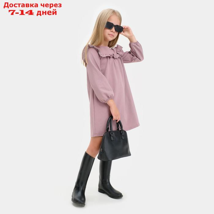 Платье для девочки с рюшей KAFTAN "Basic line", размер 30 (98-104), цвет сиреневый - фото 3 - id-p227117424
