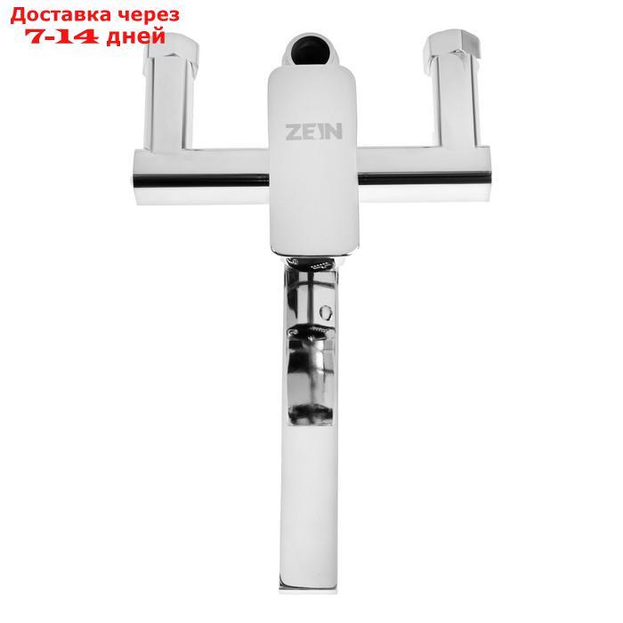 Смеситель для ванны ZEIN Z2078CR, квадратный, картридж 35 мм, с душевым набор, латунь, хром 766119 - фото 4 - id-p227130486