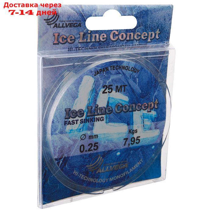 Леска монофильная ALLVEGA "Ice Line Concept", 25 м, 0,25 мм (7,95 кг), прозрачная - фото 2 - id-p227125473