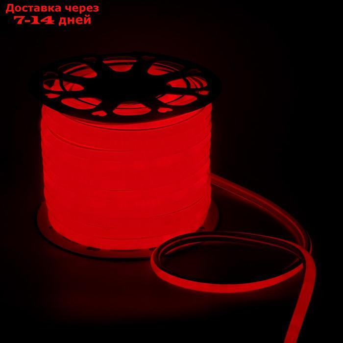 Гибкий неон Luazon Lighting 16 мм D-образный, IP67, 50 м, SMD2835, 120 LED/м, 220 В, свечение красное