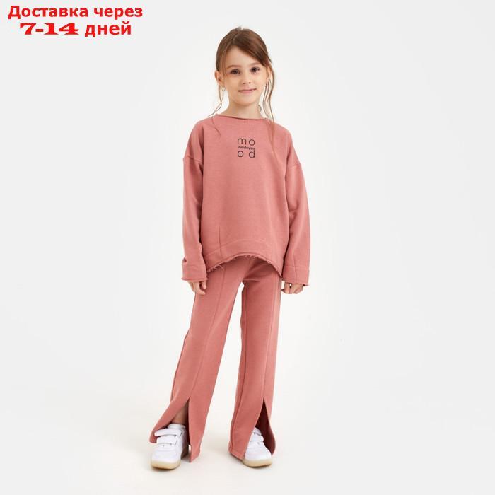 Костюм детский (свитшот, брюки) MINAKU цвет терракот, рост 164 - фото 1 - id-p227121205