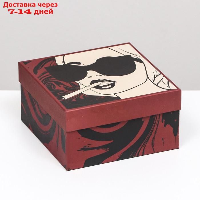 Подарочная коробка "Крутая Леди",квадратная ,19 х 19 х 12 см - фото 2 - id-p227130516