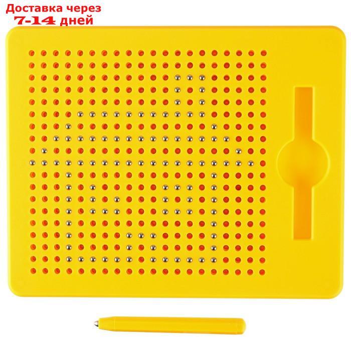 Планшет магнитный для рисования, обучающий, Лео и Тиг, 380 отверстий , цвет желтый - фото 6 - id-p227128512