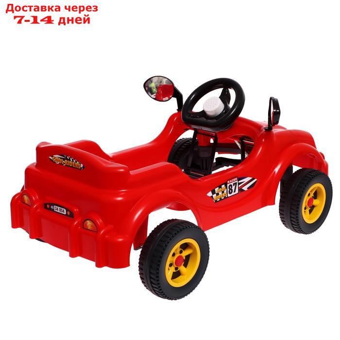 Машина-каталка педальная Cool Riders, с клаксоном, цвет красный 2887_Red - фото 3 - id-p227128513