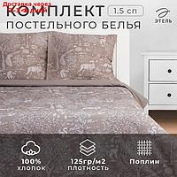 Постельное бельё Этель 1.5 сп "Сказочный лес" 143х215 см, 150х214 см, 70х70 см 2 шт, поплин 125 г/м2