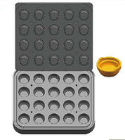 Форма Kocateq DH Tartmatic Plate 58 для 20 круглых тарталеток Ø 53 мм