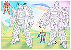 Раскраска на цветном фоне ArtSpace А4, 8 л., «Роботы»