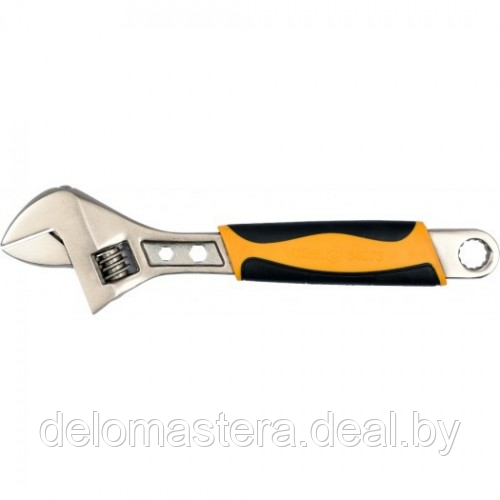 Ключ разводной с обрезиненой желто-черной ручкой 300мм, губки до 35мм. "Vorel" 54073 - фото 1 - id-p227183115