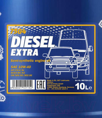 Моторное масло Mannol Diesel Extra 10W40 CH-4/SL / MN7504-10 - фото 2 - id-p217496782