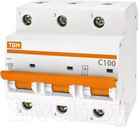 Выключатель автоматический TDM ВА 47-100 3Р 100А (D) 10кА / SQ0207-0033