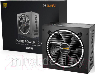 Блок питания для компьютера Be quiet! Pure Power 12 M Gold 750W (BN343) - фото 4 - id-p227188037