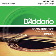 Струны для акустической гитары D'Addario EZ890 Super Light 9-45