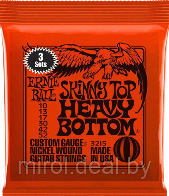 Струны для электрогитары Ernie Ball 2215 Slinky Top Heavy Bottom 10-52 - фото 1 - id-p227188661