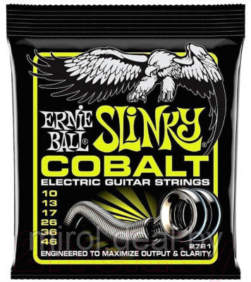 Струны для электрогитары Ernie Ball 2721 Cobalt REG Slinky 10-46 - фото 1 - id-p227188662