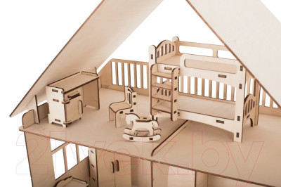Кукольный домик ХэппиДом Коттедж с пристройкой и мебелью / HK-D004 - фото 6 - id-p217415341