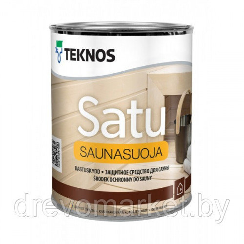 Пропитка для бани TEKNOS SATU SAUNASUOJA 0,9л. - фото 1 - id-p92918969