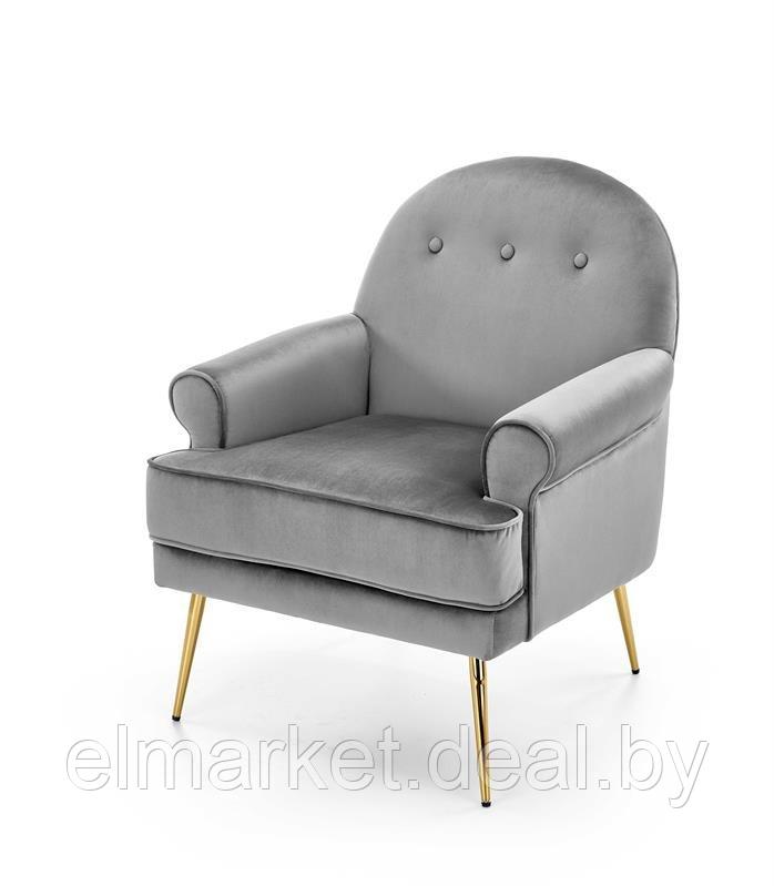 Кресло Halmar SANTI серый/золотой - фото 1 - id-p227192535