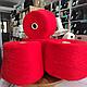 Пряжа Fashion Mill art Giunone 45% кидмохер, 25%нейлон,30% полиамид 725м/100г цвет ярко-красный, фото 4