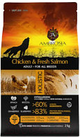 Сухой корм для собак Ambrosia Grain Free для всех пород с курицей и лососем / U/ACS2