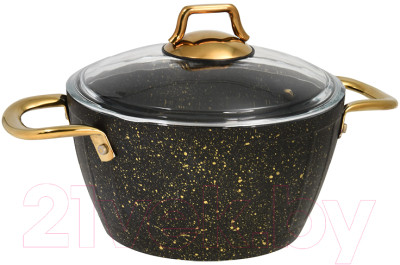 Набор кухонной посуды Oursson Black Gold CS2612A/BL - фото 7 - id-p217577490