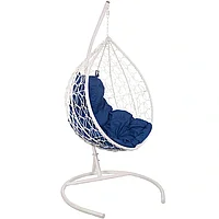 Подвесное кресло Tropica-white-blue подушка
