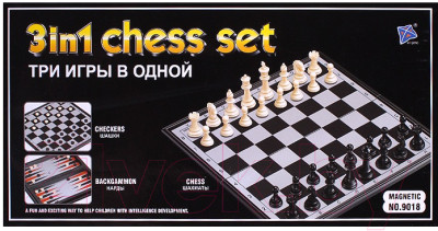 Набор настольных игр Darvish 3 в 1 Шахматы, шашки, нарды / SR-T-2064 - фото 1 - id-p227195434