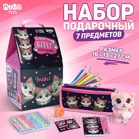 Подарочный набор с мягкой игрушкой «Кот», 7 предметов