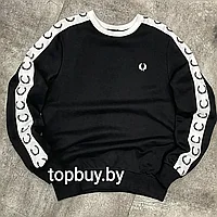 Свитшот Fred Perry с лампасами, чёрный.