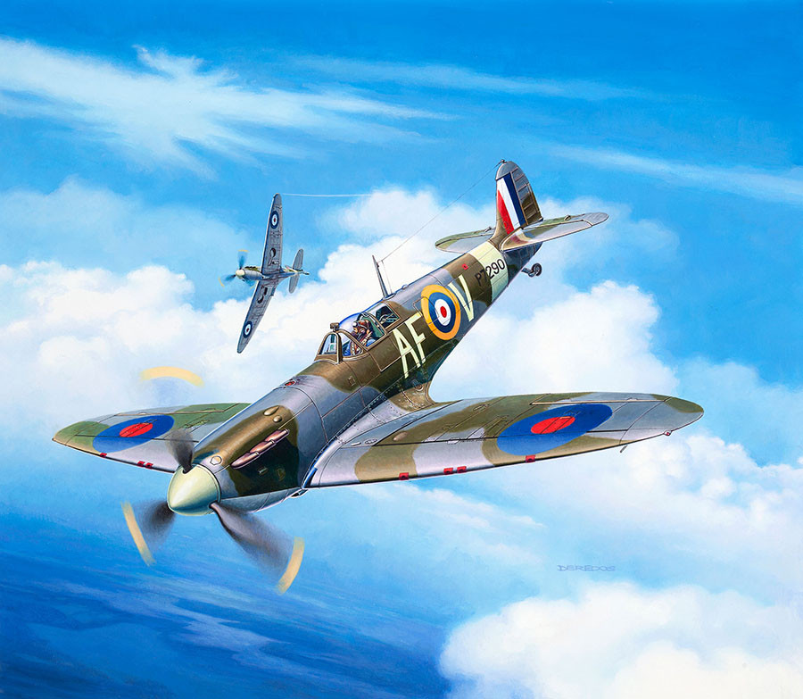 Британский истребитель Spitfire Mk. Iia 1:72 (арт. 03953) Сборная модель Revell - фото 4 - id-p227197167
