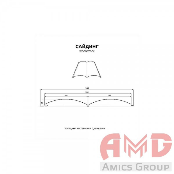 Сайдинг металлический Woodstock-28х356 "Накатка" ECOSTEEL глянец - фото 2 - id-p200643334