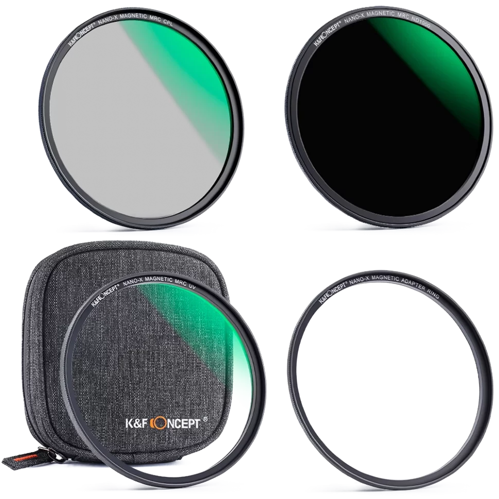 Комплект светофильтров K&F Concept 3 in 1 magnetic (MCUV+CPL+ND1000) 67мм - фото 1 - id-p226745183