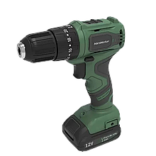 Аккумуляторная ударная дрель-шуруповерт MarsWorker 12V Lithium Impact Drill Зелёная