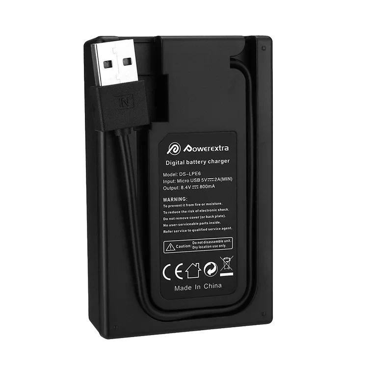 2 аккумулятора LP-E6 + зарядное устройство Powerextra CO-7132 - фото 3 - id-p226743510