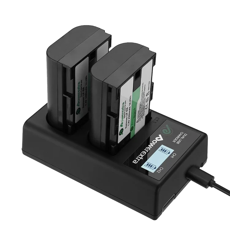 2 аккумулятора LP-E6 + зарядное устройство Powerextra CO-7132 - фото 4 - id-p226743510