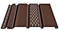 Софит виниловый Docke Standart Шоколад, с частичной перфорацией - фото 1 - id-p66044973