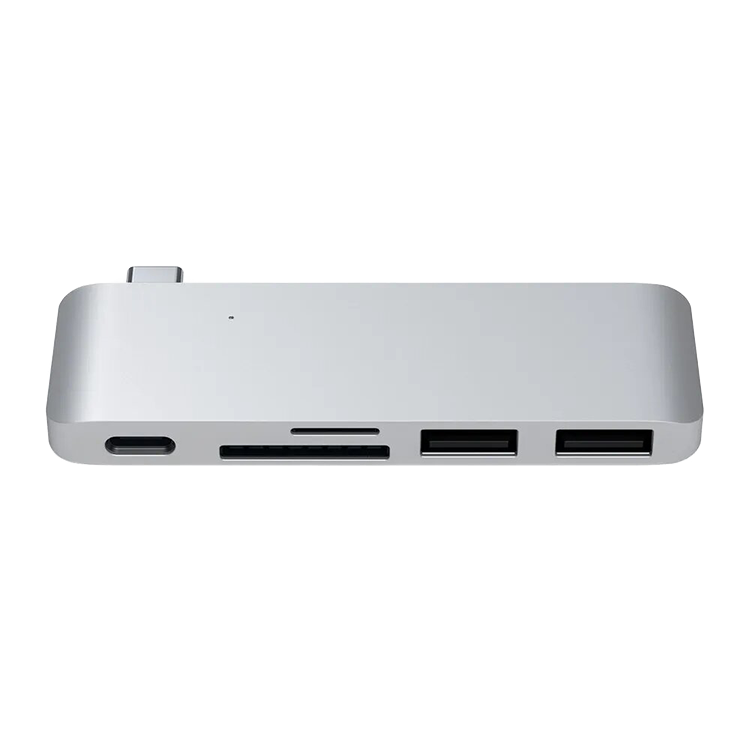 Хаб Satechi Type-C Pass-through USB HUB для Macbook 12" Серебро - фото 5 - id-p226741183