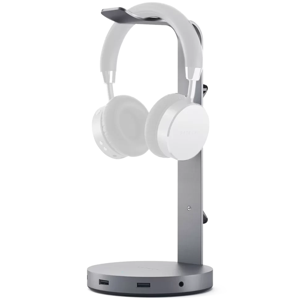 Подставка-хаб Satechi USB-C Headphone Stand для наушников Серый космос - фото 1 - id-p226741174