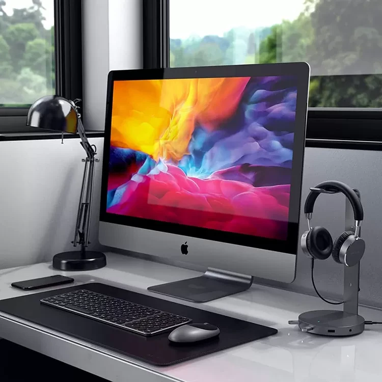 Подставка-хаб Satechi USB-C Headphone Stand для наушников Серый космос - фото 6 - id-p226741174