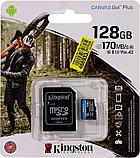 Карта памяти Kingston microSDXC 128Gb V30 UHS-I U3 + SD адаптер, фото 2