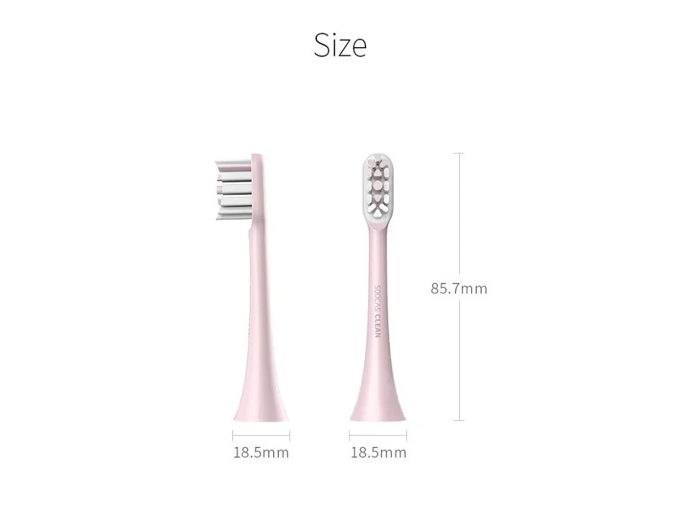 Сменные насадки для зубной щетки Soocas X3 (2шт) Розовые - фото 4 - id-p226738587