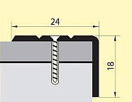 Порог Русский профиль Угол-порог 24х18 мм Серебро 1350 мм - фото 2 - id-p74148460