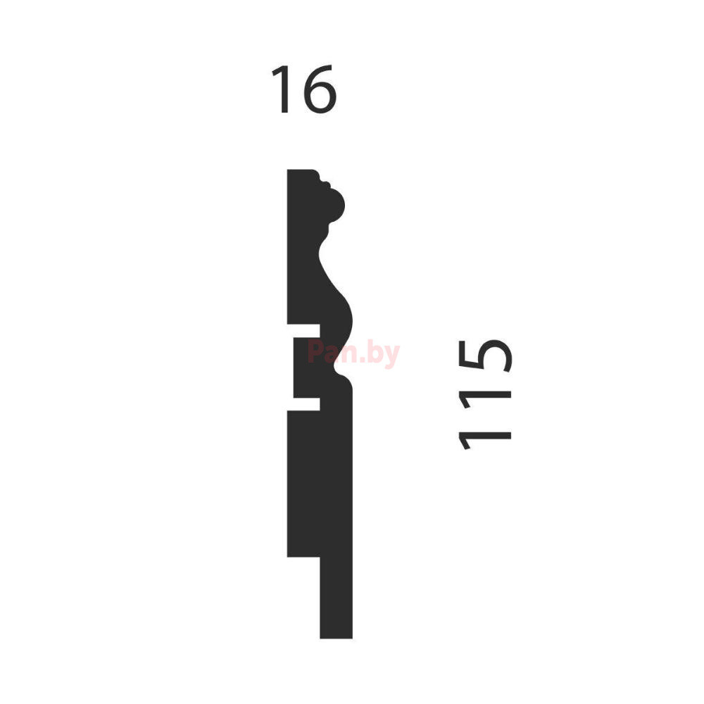 Плинтус напольный МДФ Cosca Decor AP14, с пазом - фото 2 - id-p164063207
