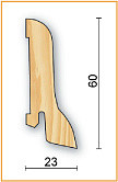 Плинтус напольный деревянный Tarkett Salsa Бук Ориджинал 60x23 мм - фото 2 - id-p50720086