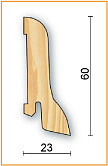 Плинтус напольный деревянный Tarkett Salsa Вишня 60x23 мм - фото 2 - id-p50720088