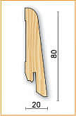 Плинтус напольный деревянный Tarkett Art Белый Опал 80х20 мм - фото 2 - id-p50720098
