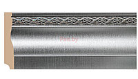 Плинтус напольный из полистирола уплотненного Декомастер Серебристый металлик 153-55 (95*15*2400мм)