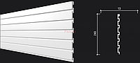 Декоративная реечная панель из дюрополимера Decor-Dizayn Белая Лепнина DD916 2000*240*13 мм