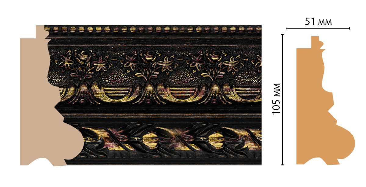 Декоративный багет для стен Декомастер Ренессанс 229-966 - фото 2 - id-p74756132